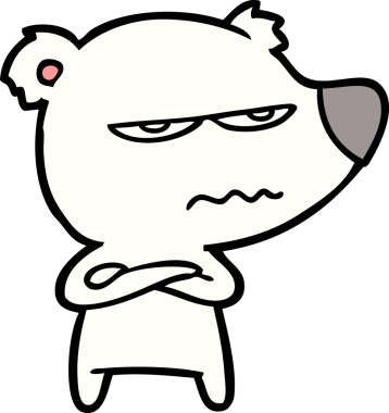 Bir insan tarafından çizilmiş kutup ayısı karikatürü