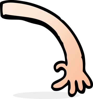 Bir insan tarafından çizilmiş çizgi film kolu