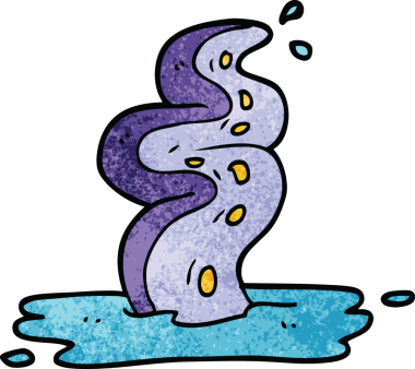 Bir insan tarafından çizilmiş karalama ürkütücü dokunaç.