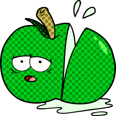 Bir insan tarafından çizilmiş çizgi film.