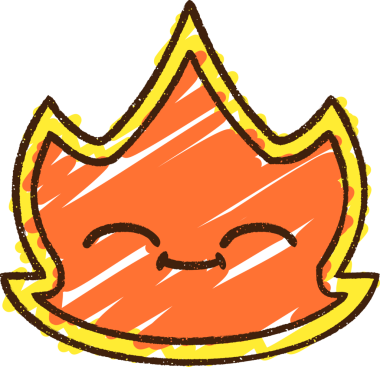 Bir insan tarafından çizilen Alev Tebeşiri