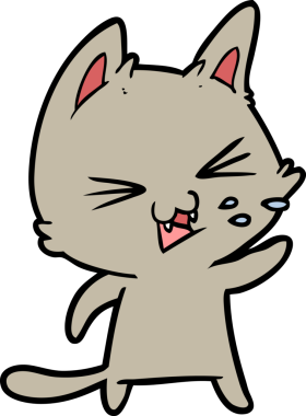 Bir insan tarafından çizilmiş kedi tıslaması.