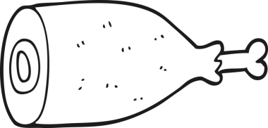 Bir insan tarafından çizilmiş siyah beyaz et.