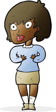 Çizgi filmdeki kadın 