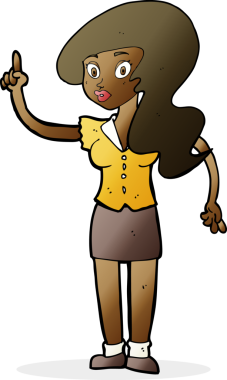 Bir insan tarafından çizilmiş güzel bir kadın çizgi filmi.