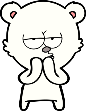 Bir insan tarafından çizilmiş kutup ayısı karikatürü