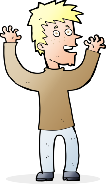 Bir insan tarafından çizilmiş heyecanlı bir çizgi film.