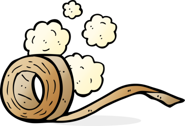 Bir insan tarafından çizilmiş çizgi film kaseti.