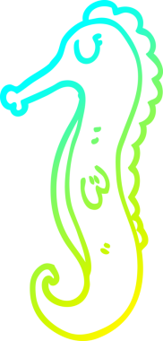 Bir insan tarafından çizilmiş karikatür deniz atı çizimi.