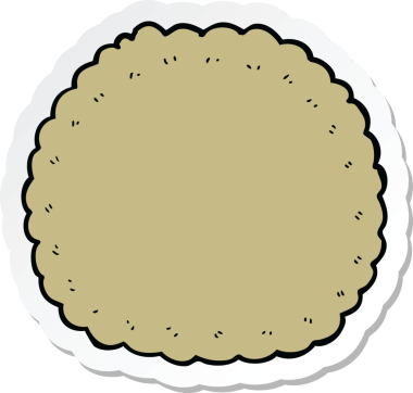 Bir insan tarafından çizilmiş karikatür bisküvisi.