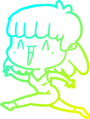 Bir insan tarafından çizilmiş bir karikatür kadın çizimi.