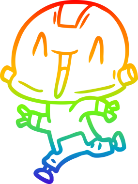 gökkuşağı gradyan çizgisi bir insan tarafından çizilmiş robot çizgi