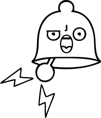 Bir insan tarafından çizilmiş zil karikatürü