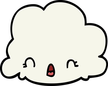 bir insan tarafından çizilmiş karikatür bulutu