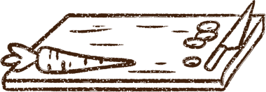 Bir insan tarafından çizilmiş Kömür Kesme Tahtası