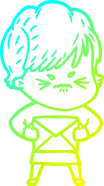 Bir insan tarafından çizilmiş karikatür çizimi.