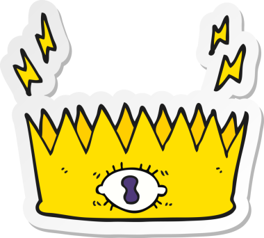 Bir insan tarafından çizilmiş sihirli bir tacın çıkartması.