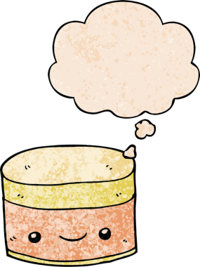 Bir insan tarafından çizilmiş grunge doku biçiminde düşünce baloncuğu olan 174. Katman