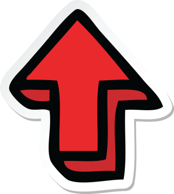 Bir insan tarafından çizilmiş sevimli bir çizgi filmin çıkartması.