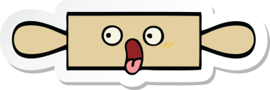 Bir insan tarafından çizilmiş şirin bir merdanenin çıkartması.