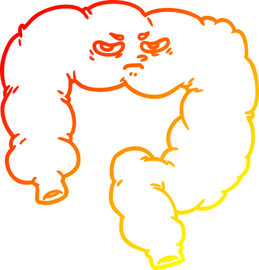 Bir insan tarafından çizilmiş kızgın bir karikatür çizimi.