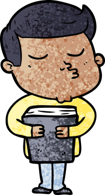 Bir insan tarafından çizilmiş karikatür mankeni adam.