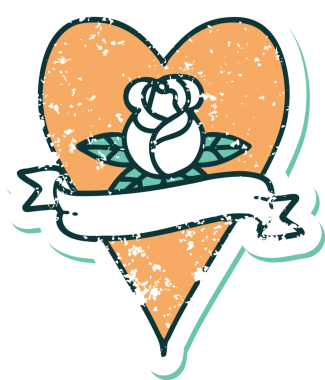 Bir insan tarafından çizilmiş kalp gülü ve bayrağının sembolik dövmeli resmi.