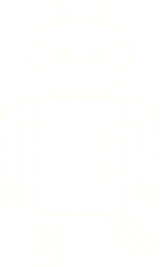 Bir insan tarafından çizilen robot tebeşiri.
