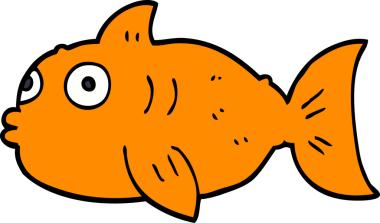 karikatür bir insan tarafından çizilen balıkları şaşırttı