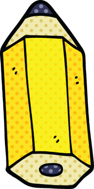 Bir insan tarafından çizilmiş çizgi roman tarzı bir kalem.