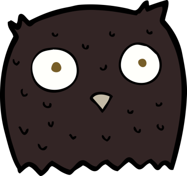 bir insan tarafından çizilmiş bir baykuş.