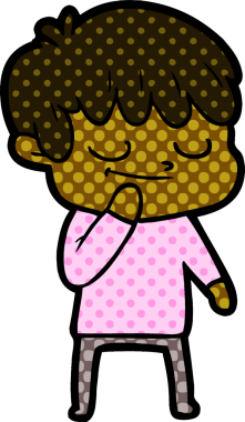 Bir insan tarafından çizilmiş mutlu çocuk çizgi filmi.