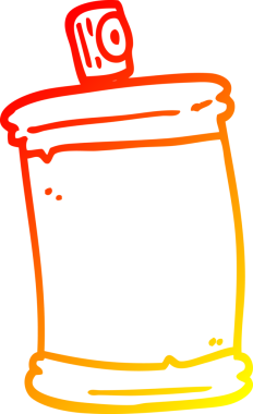 Bir insan tarafından çizilen çizgi film spreyinin sıcak çizgi çizimi