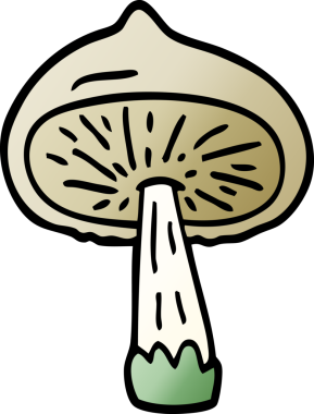 Bir insan tarafından çizilmiş karalama mantarı.