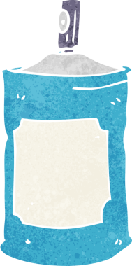 Bir insan tarafından çizilmiş çizgi film spreyi.