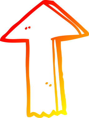 Bir insan tarafından çizilen çizgi film okunun sıcak gradyan çizimi