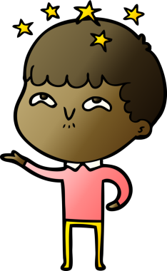 çizgi film bir insan tarafından çizilmiş hayret verici çocuk.