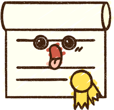 Bir insan tarafından çizilmiş Sertifika Tebeşiri