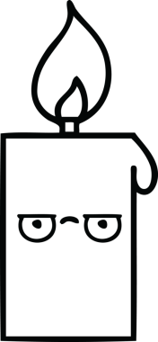 Bir insan tarafından çizilmiş mum çizimi.