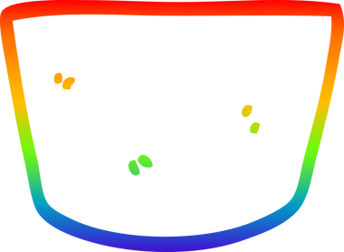 gökkuşağı gradyan çizgisi bir insan tarafından çizilmiş bir karikatür kabı