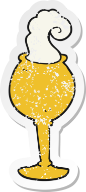 Bir insan tarafından çizilmiş sihirli bir karikatürün gerilimli yapıştırması.