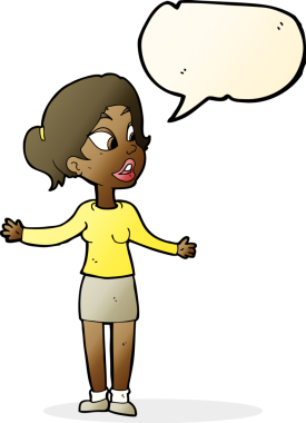 Bir insan tarafından çizilmiş konuşma balonlu bir şeyi açıklayan güzel bir karikatür.