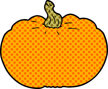 Bir insan tarafından çizilmiş bir balkabağı.