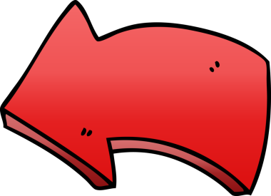 bir insan tarafından çizilmiş gölgelenmiş garip çizgi film oku