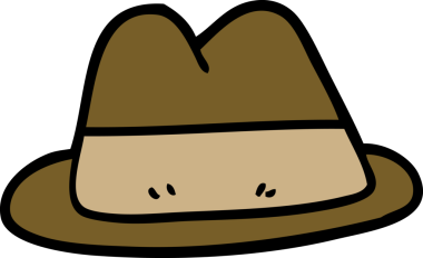 Bir insan tarafından çizilmiş eski tarz bir şapka.