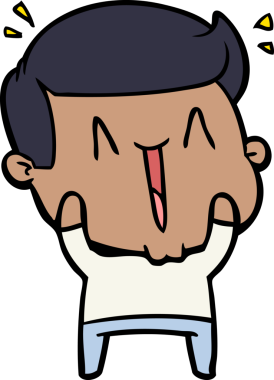 Bir insan tarafından çizilmiş heyecanlı bir çizgi film.