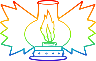 gökkuşağı gradyan çizgi çizimi bir insan tarafından çizilmiş bir fener