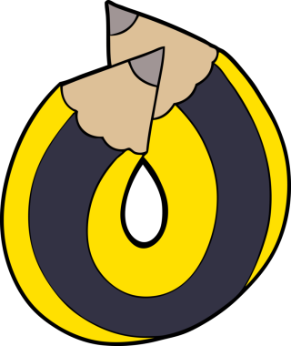 Bir insan tarafından çizilmiş çizgi film karakteri.