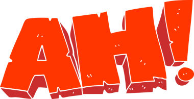 AH 'ın düz renk çizimi! Bir insan tarafından çizilmiş bağır