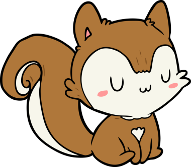 Bir insan tarafından çizilmiş bir sincap.